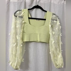 Free People Intimately Long Sleeve Crop Top